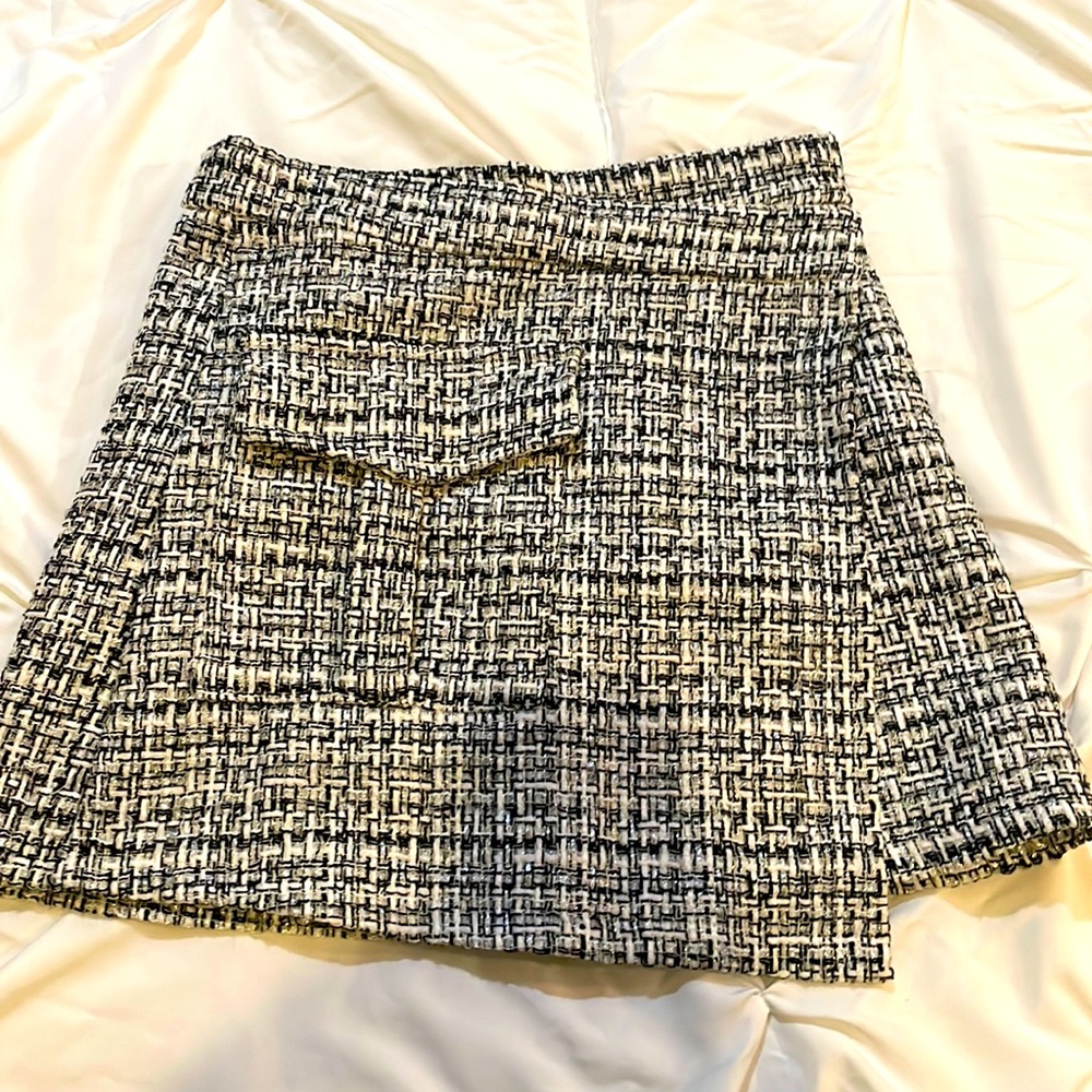 Chic wish mini knit wrap skirt